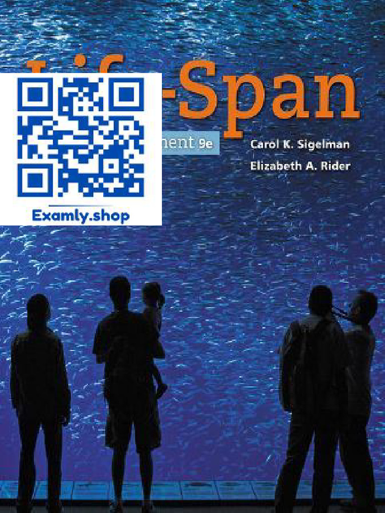 Textbook LifeSpan Human Development 9th Edition by Carol K Sigelman ...