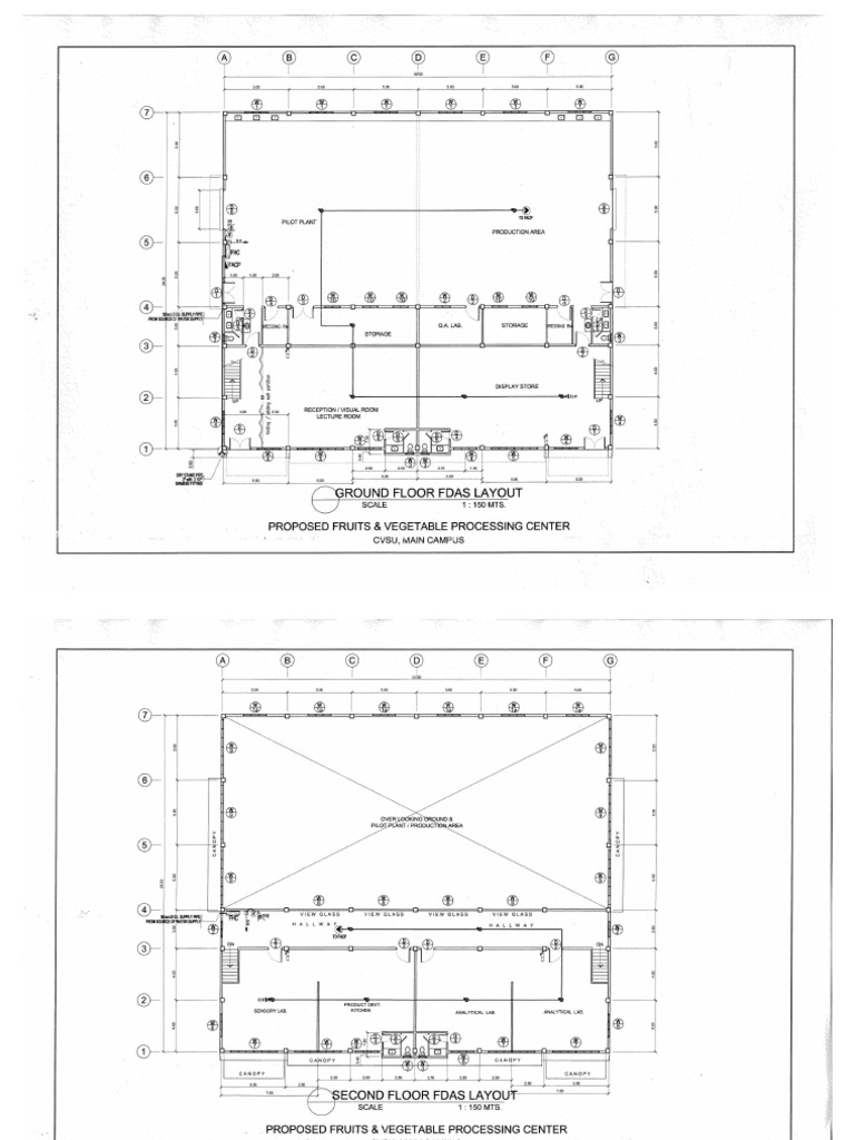 Plan FDAS Layout Fruits Vegetable Processing | PDF