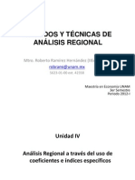 Métodos y Técnicas de Análisis Regional (Unidad IV)