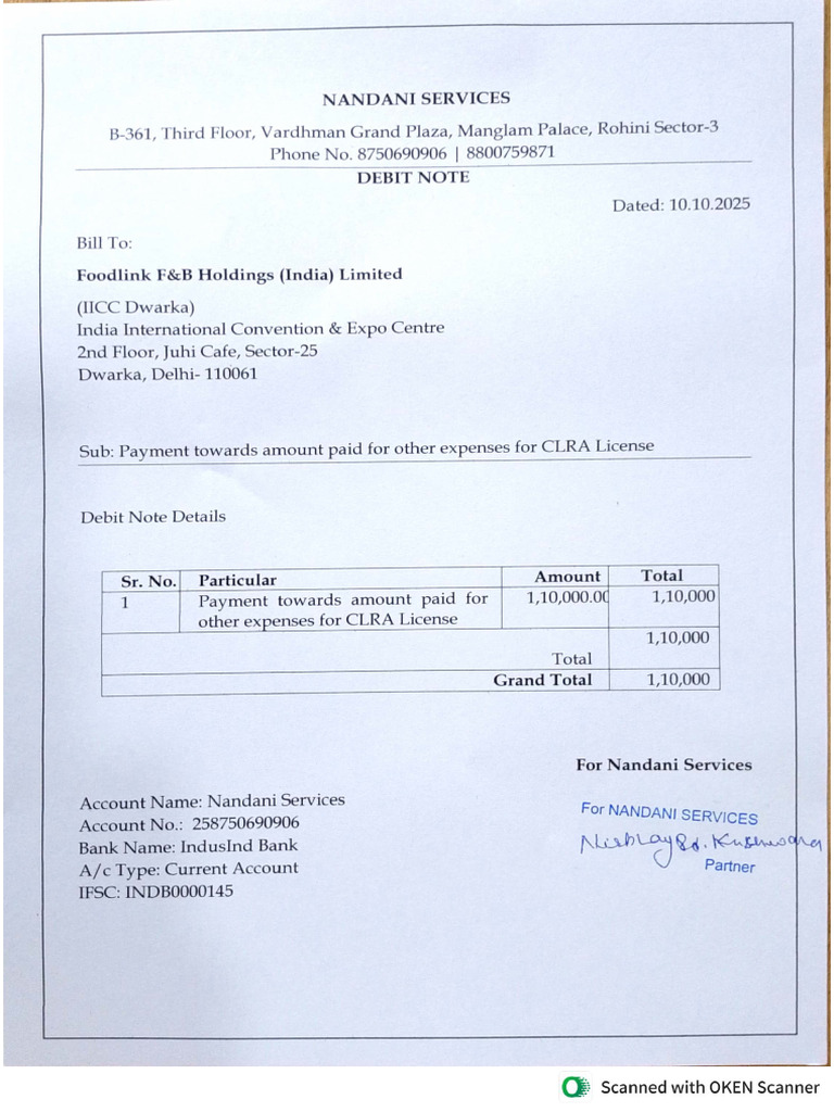 Debit Note For CLRA License | PDF