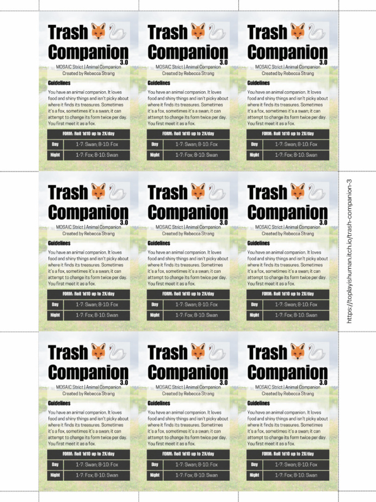 TrashCompanion3 FullSheet9Cards | PDF