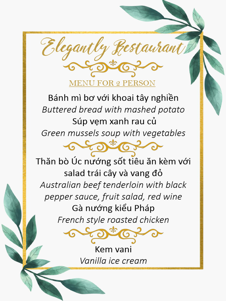 Set Menu Final | PDF