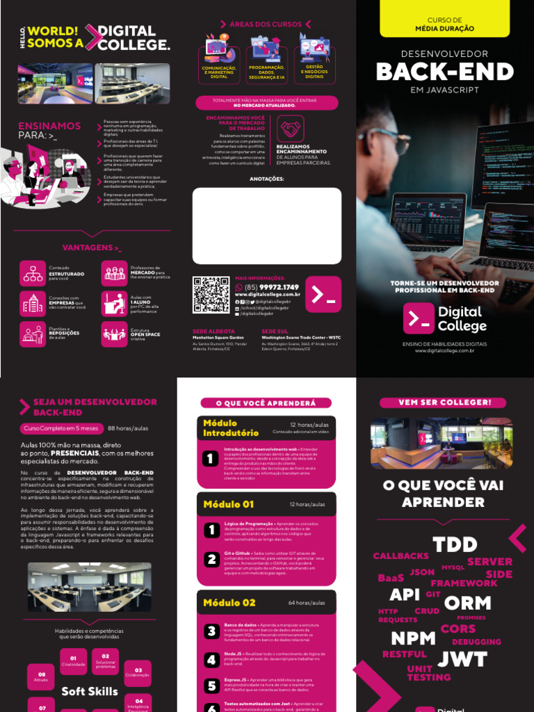 FOLDER - Desenvolvedor Back-End | PDF | Framework de software | Rede ...