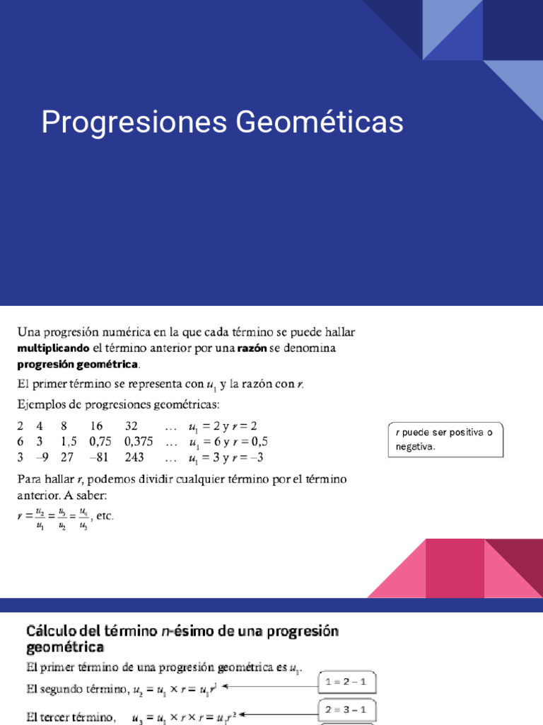 Progresiones Geometricas | PDF