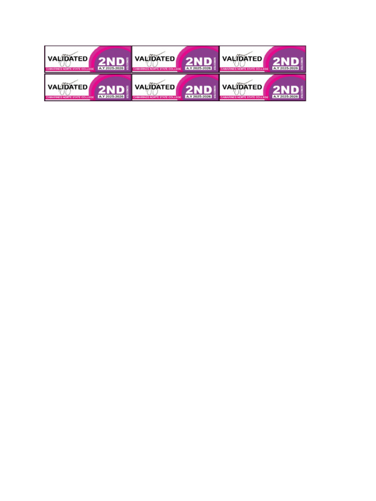 Validated Sticker 2026 | PDF