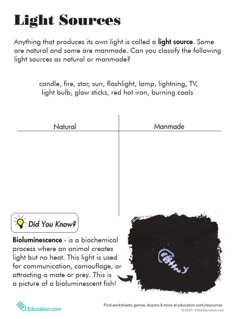 Light Sources | PDF