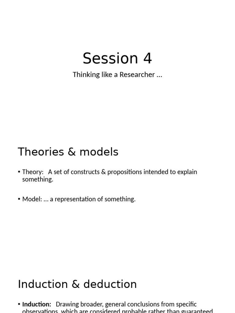 Session 4 | PDF | Theory | Hypothesis