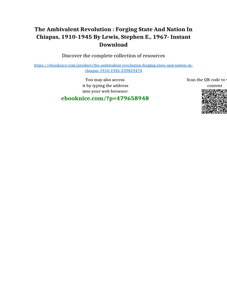 The Ambivalent Revolution: Forging State and Nation in Chiapas, 1910 ...