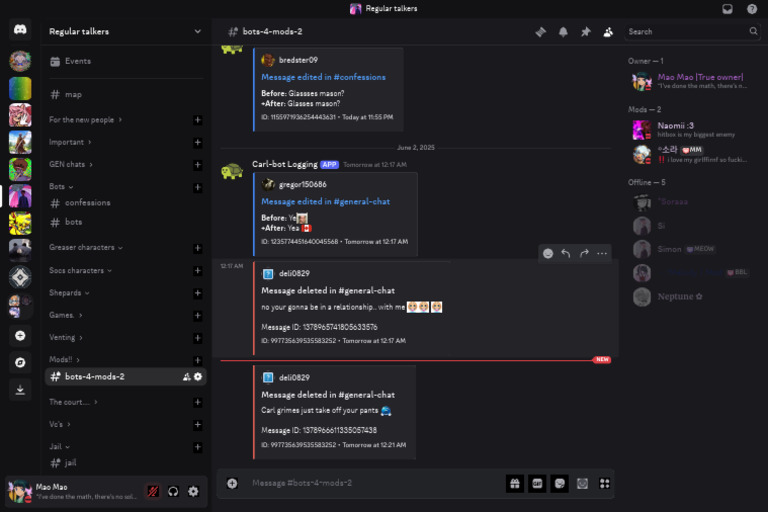 Discord #Bots-4-Mods-2 Regular Talkers | PDF