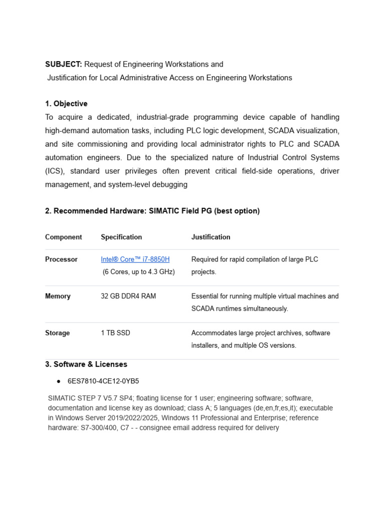 Request Workstation, Admin Rights and Software License | PDF | Software ...