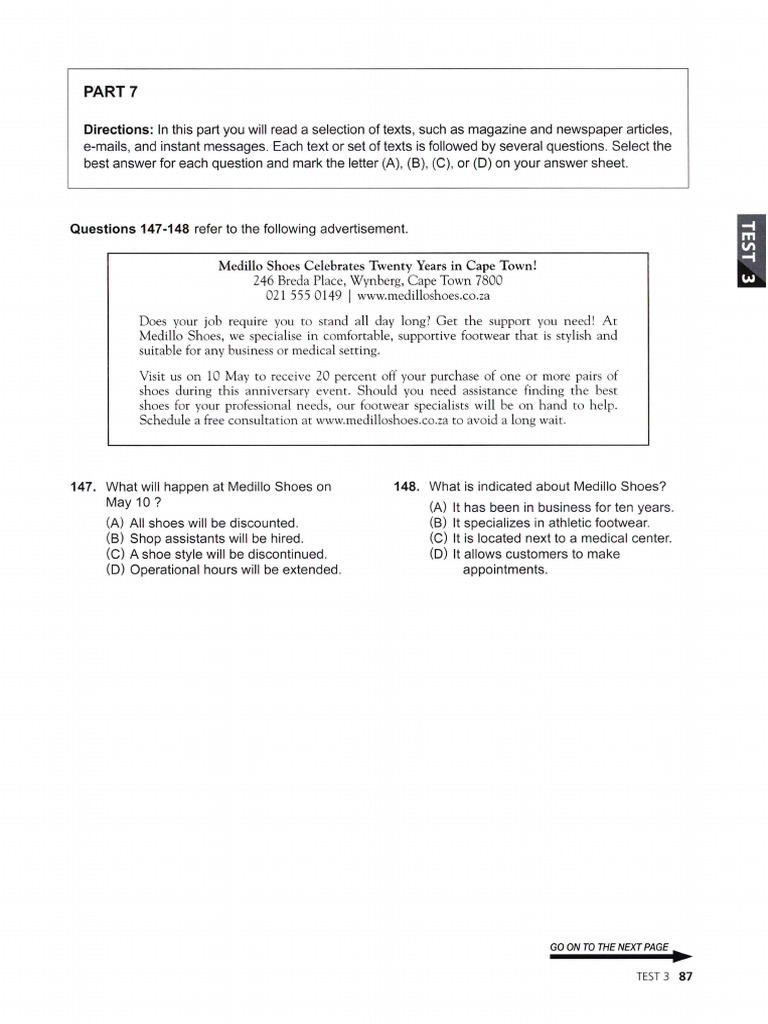 TEST 3 Part 7 1 11 | PDF