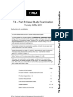 T4 - Part B Case Study Examination: Thursday 26 May 2011