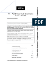 T4 - Part B Case Study Examination: Tuesday 1 March 2011