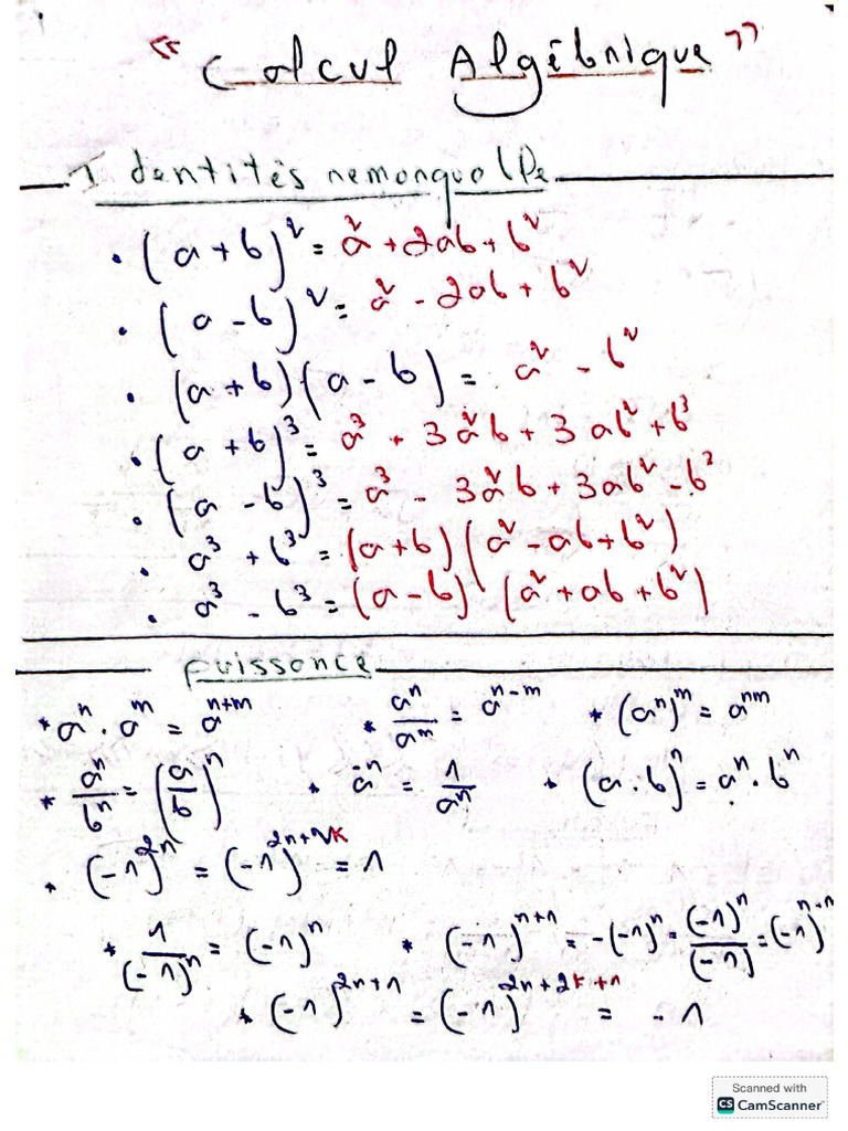 Calcul Algébrique | PDF