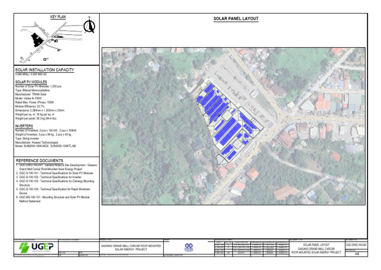 GGC DWG 100 002 Ab PV Layout | PDF | Solar Panel | Photovoltaic System