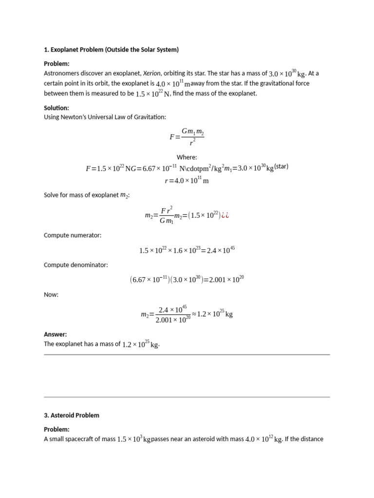 Problem Set 1 Solutions | PDF | Astronomical Unit | Orbit