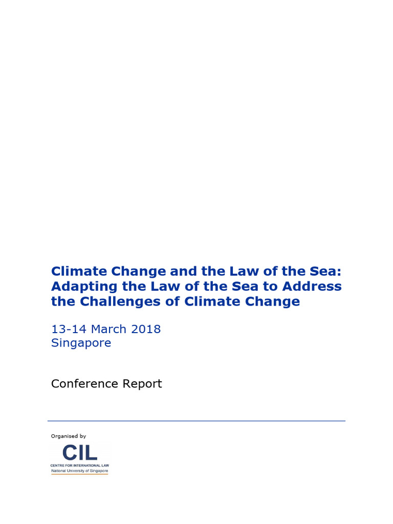 Climate Change Law of The Sea Final Report (NUS Singapore) | PDF ...