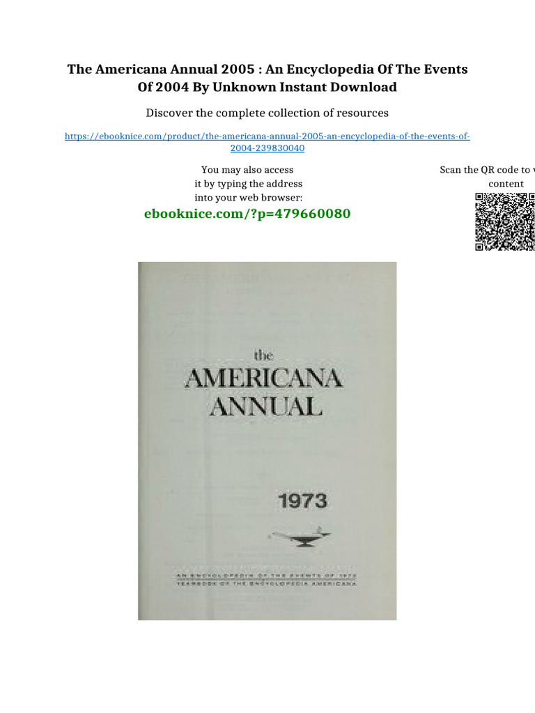 The Americana Annual 2005: An Encyclopedia of The Events of 2004 by ...