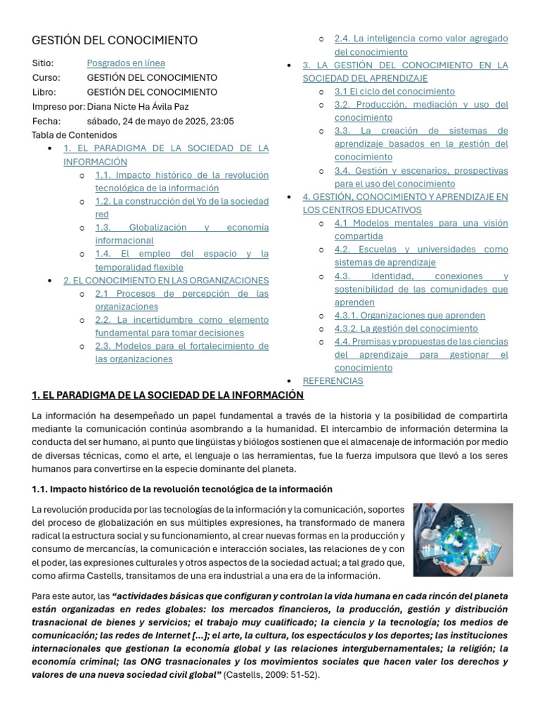 Gestión Del Conocimiento | PDF | Inteligencia | Conocimiento administrativo