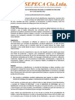 Informe Curso de Metrologia Insepeca Julio 2012