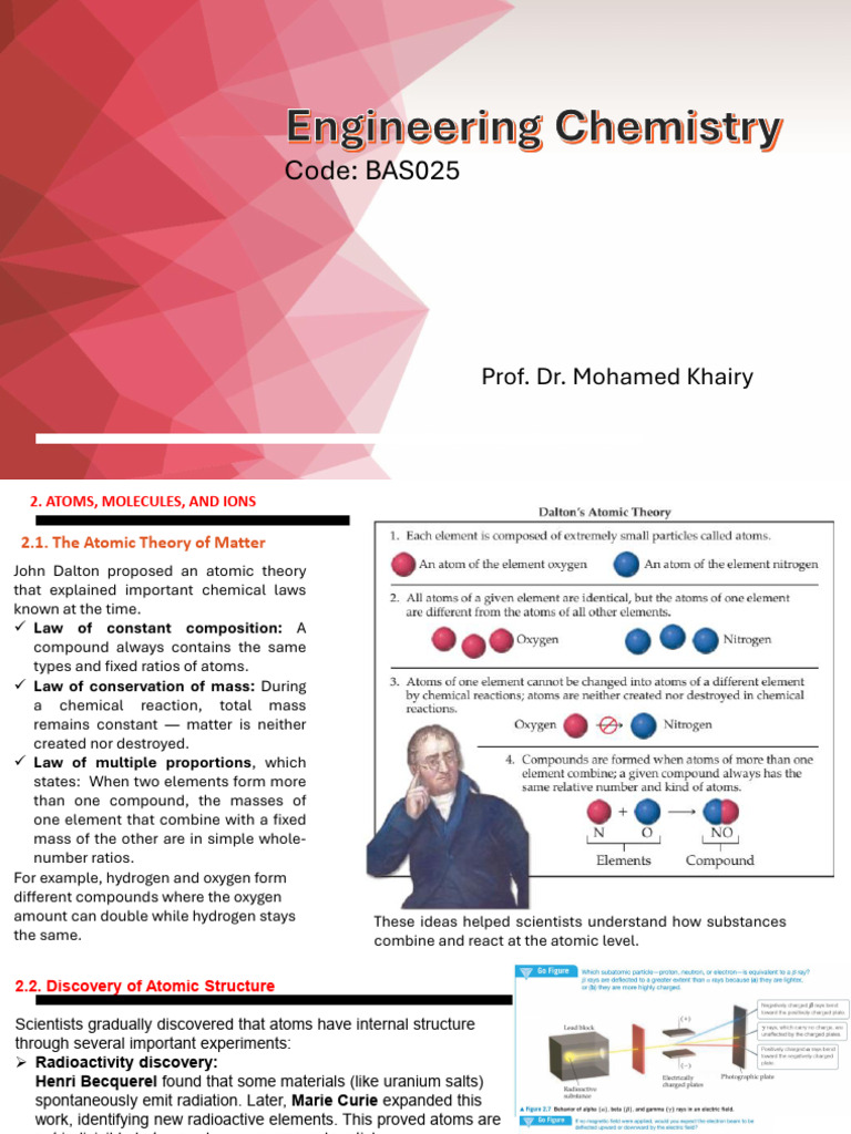 Lec - 2 Engineering Chemistry | PDF | Ion | Chemical Compounds