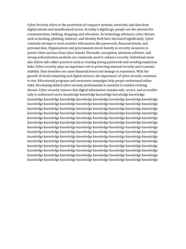 Project File Cyber Security | PDF | Security | Computer Security
