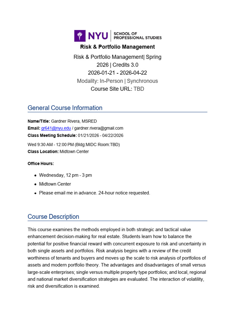 Spring 2026 Risk-&-Portfolio-Management GR | PDF | Plagiarism ...