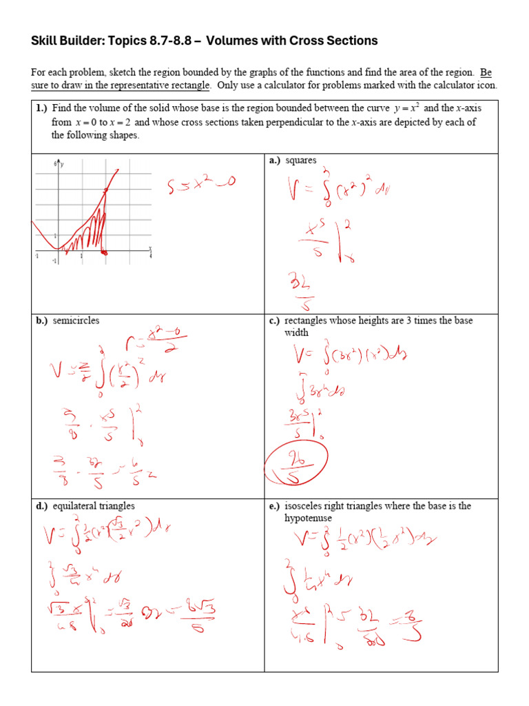 AP Calculus Unit 8 Homework 25 | PDF | Triangle | Geometric Objects