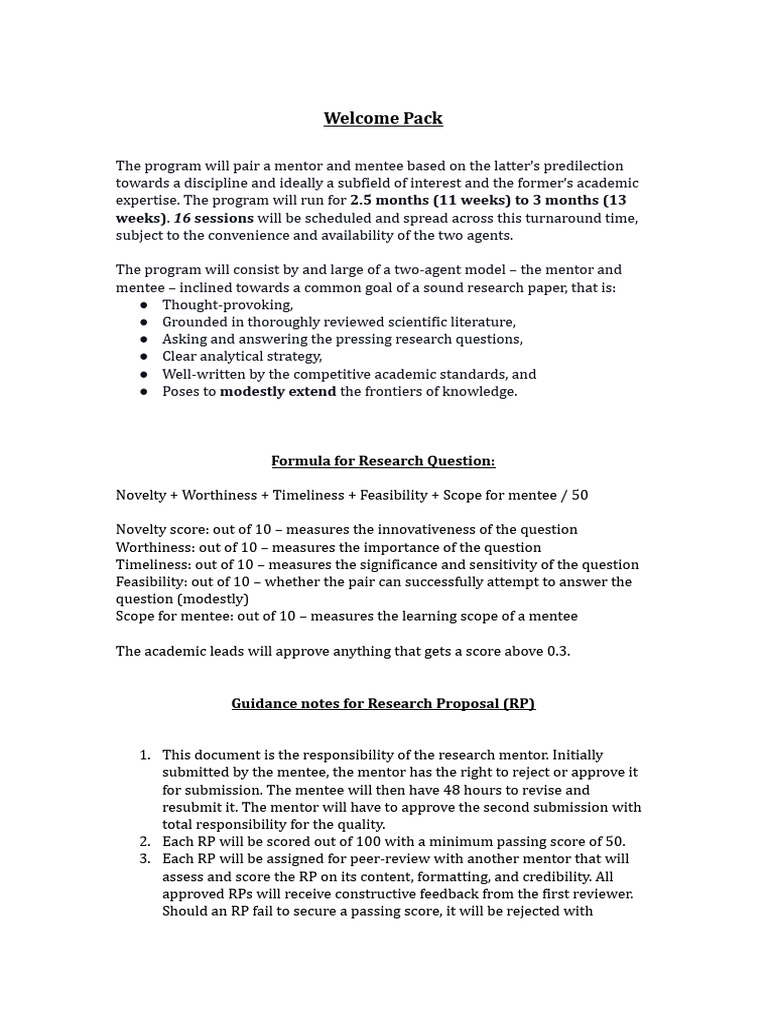 Welcome Pack | PDF | Citation | Abstract (Summary)