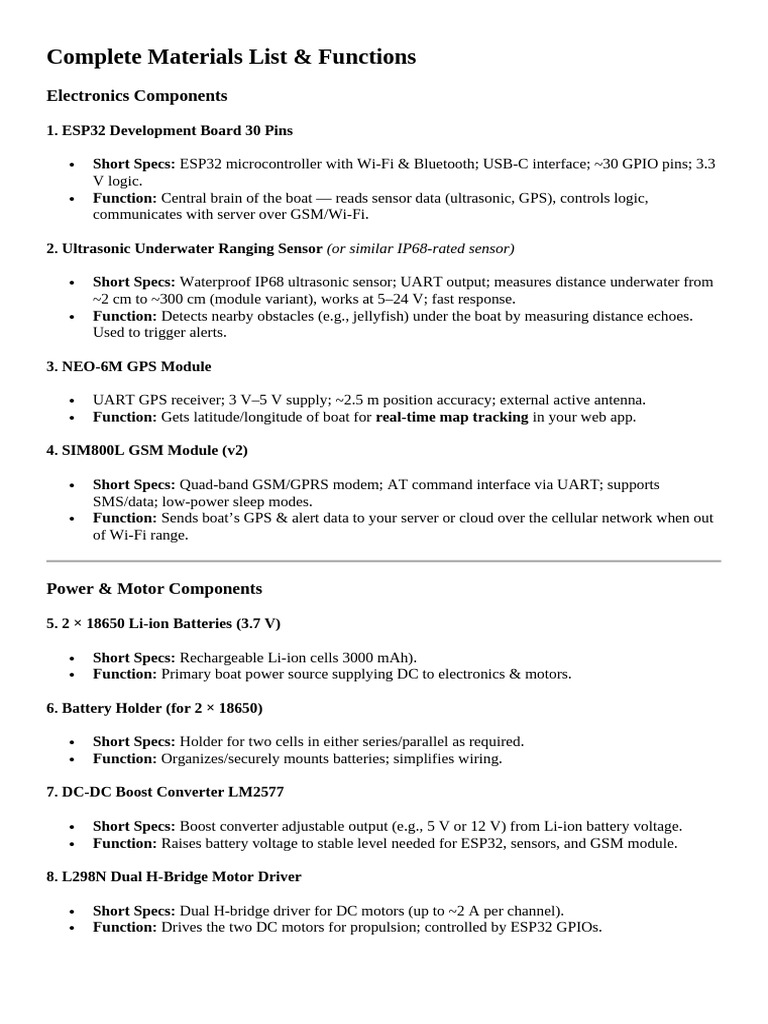 Jellix Complete Materials List | PDF | Direct Current | Printed Circuit ...