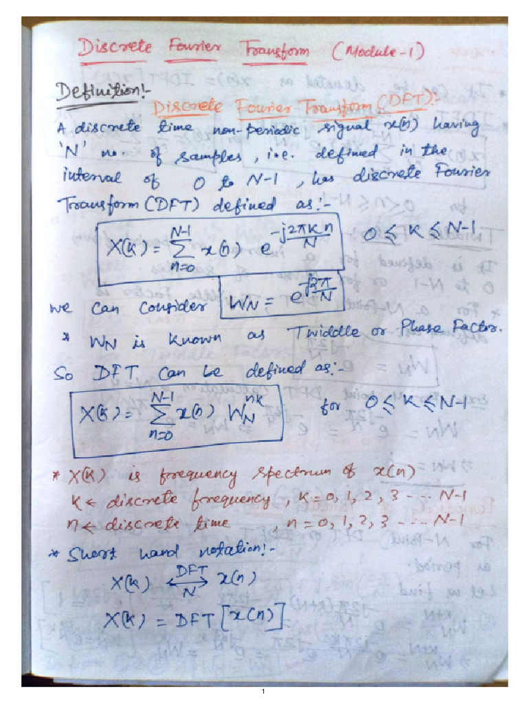 DSP Module 1 | PDF