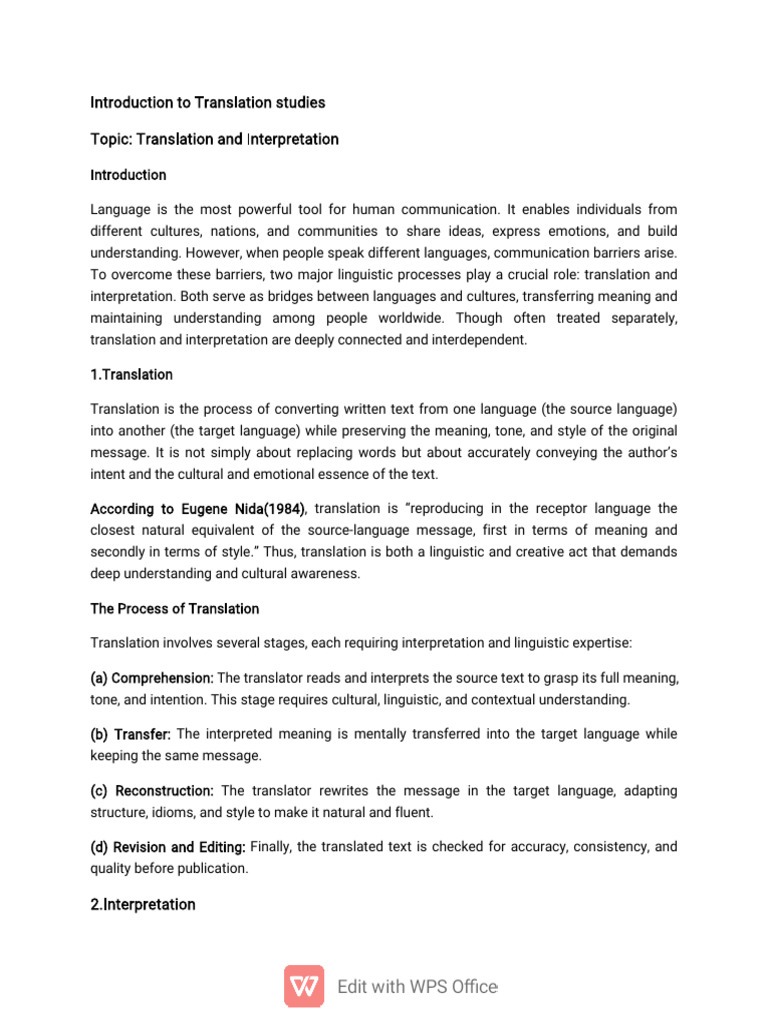 Translation and Interpretation | PDF | Translations | Semantics