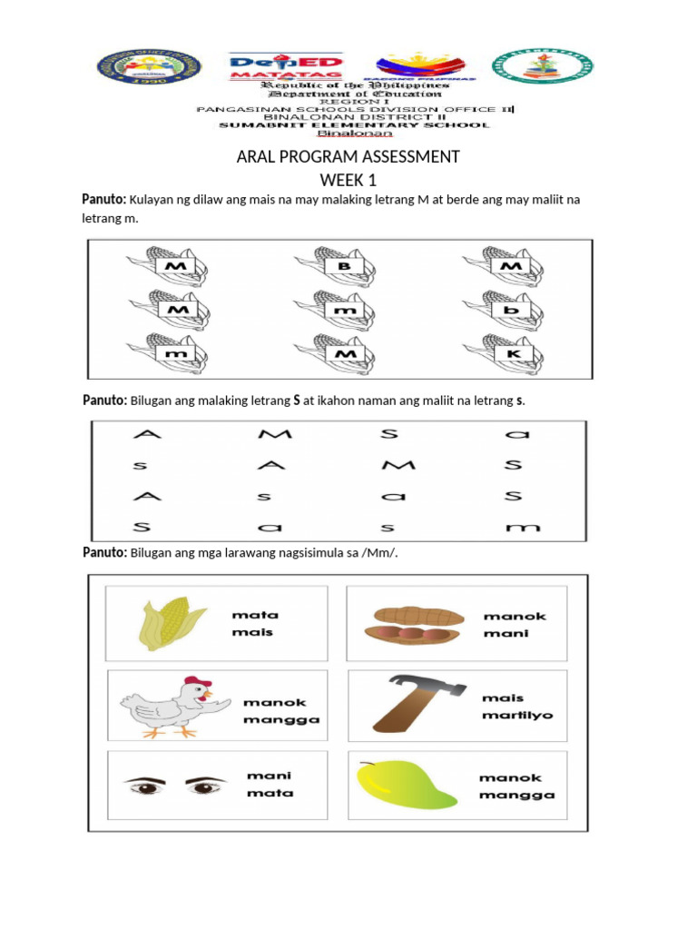 Aral Program Assessment | PDF