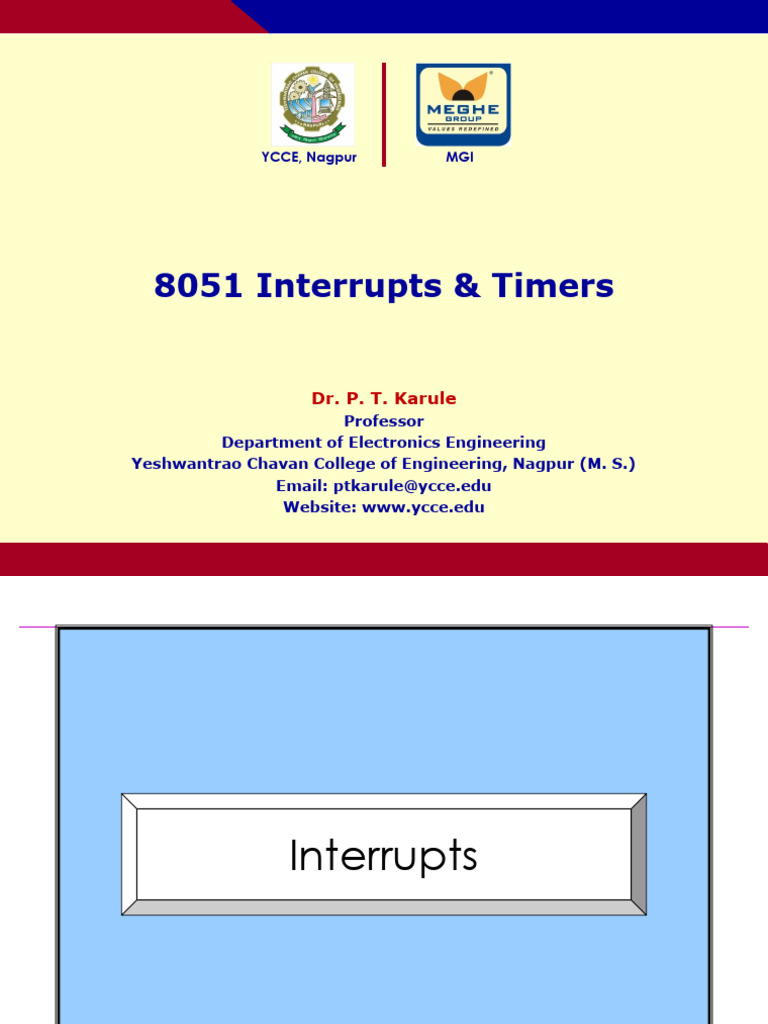 8051 Interrupt Timers-1-9 | PDF | Computer Architecture | Classes Of ...