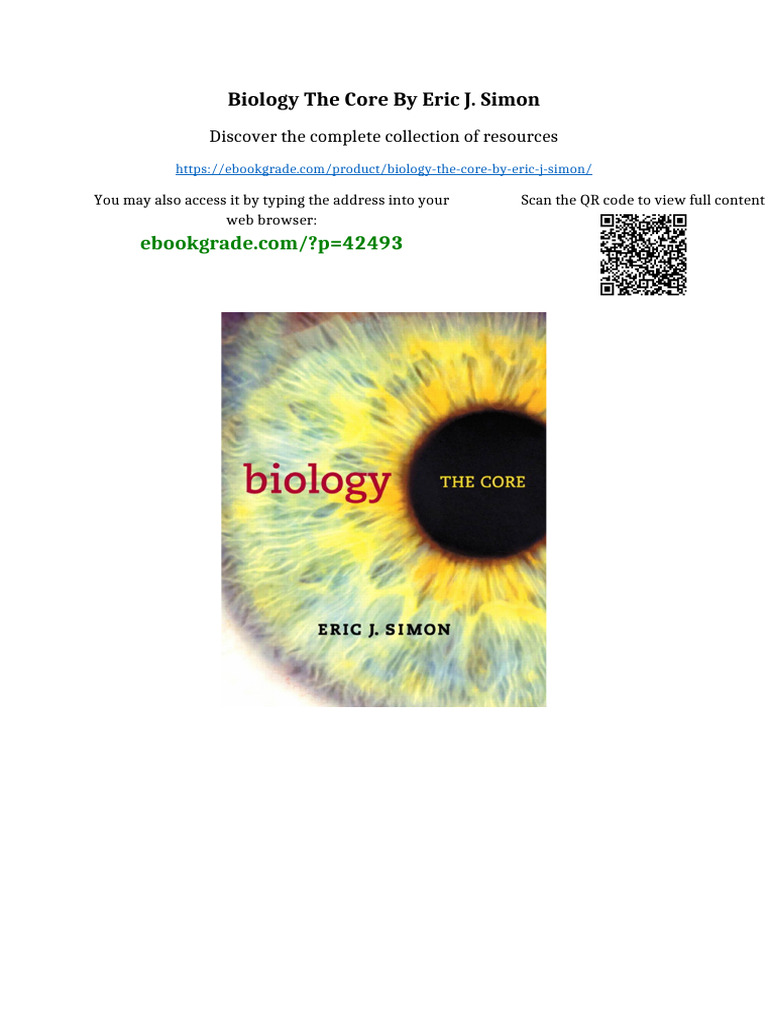 Biology The Core by Eric J. Simon Full | PDF | Intellectual Property