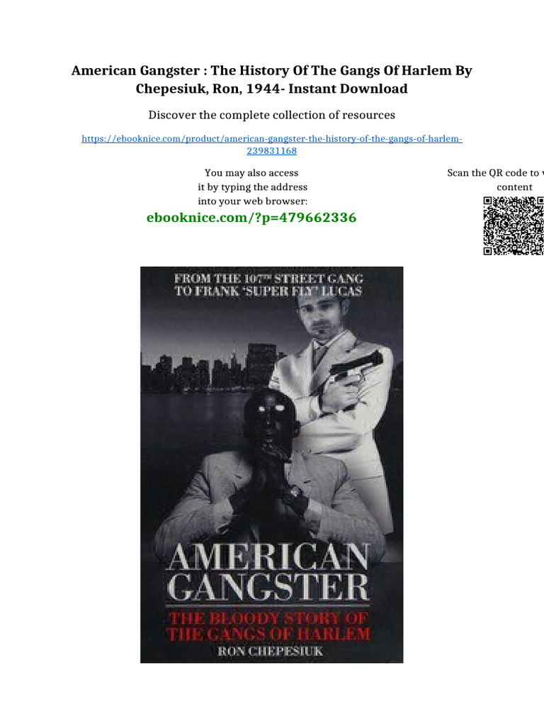 American Gangster: The History of The Gangs of Harlem by Chepesiuk, Ron ...