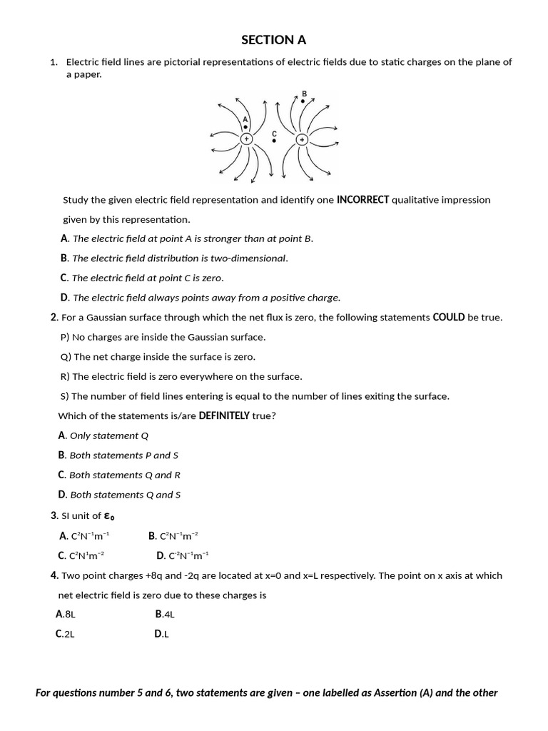 Physics Test 1 | PDF | Electric Field | Sphere