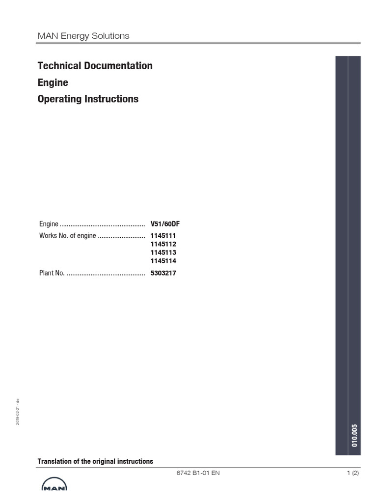 MJA DC020 Operating Manual en | PDF | Engines | Diesel Engine