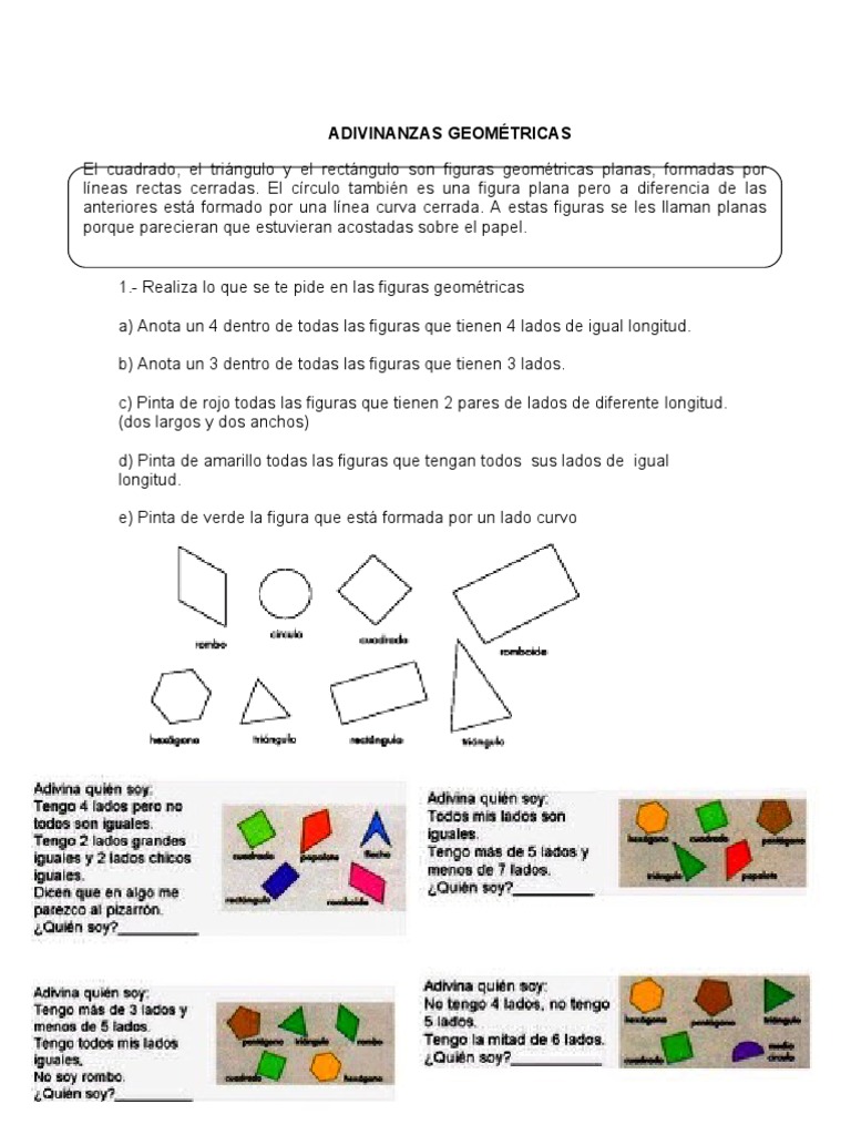 Featured image of post Adivinanzas Para Adivinar Figuras Geometricas Adivinanzas de figuras geom tricas para aprender geom trica