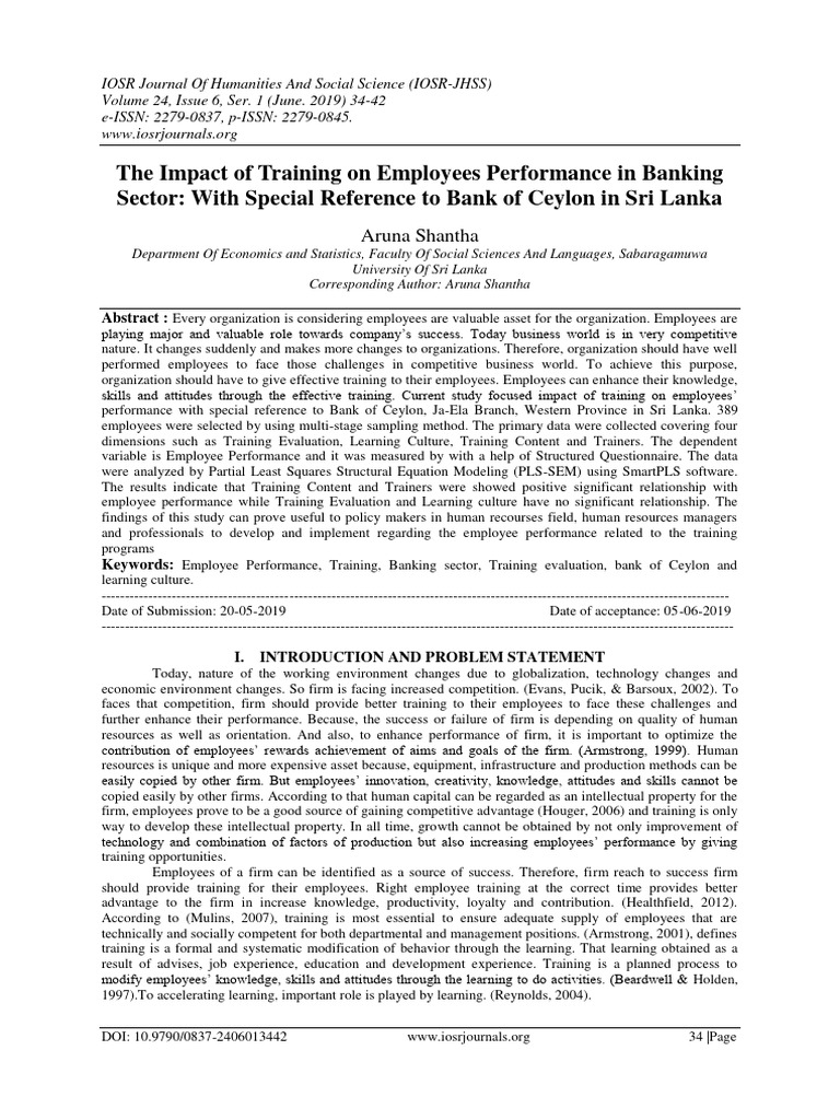 The Impact of Training On Employees Perf | PDF | Multicollinearity ...