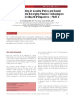Agenda Setting in Vaccine Policy and Social Relevance of the Emerging Vaccine Technologies Part 2