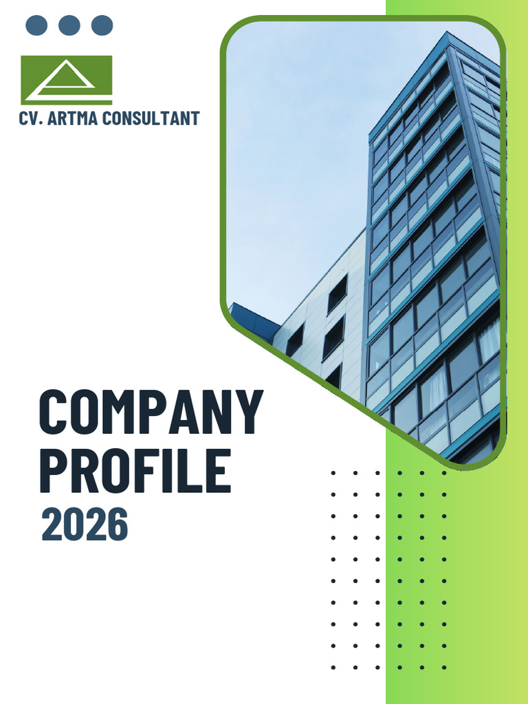 White and Blue Modern Company Profile Cover Document A4 Portrait | PDF