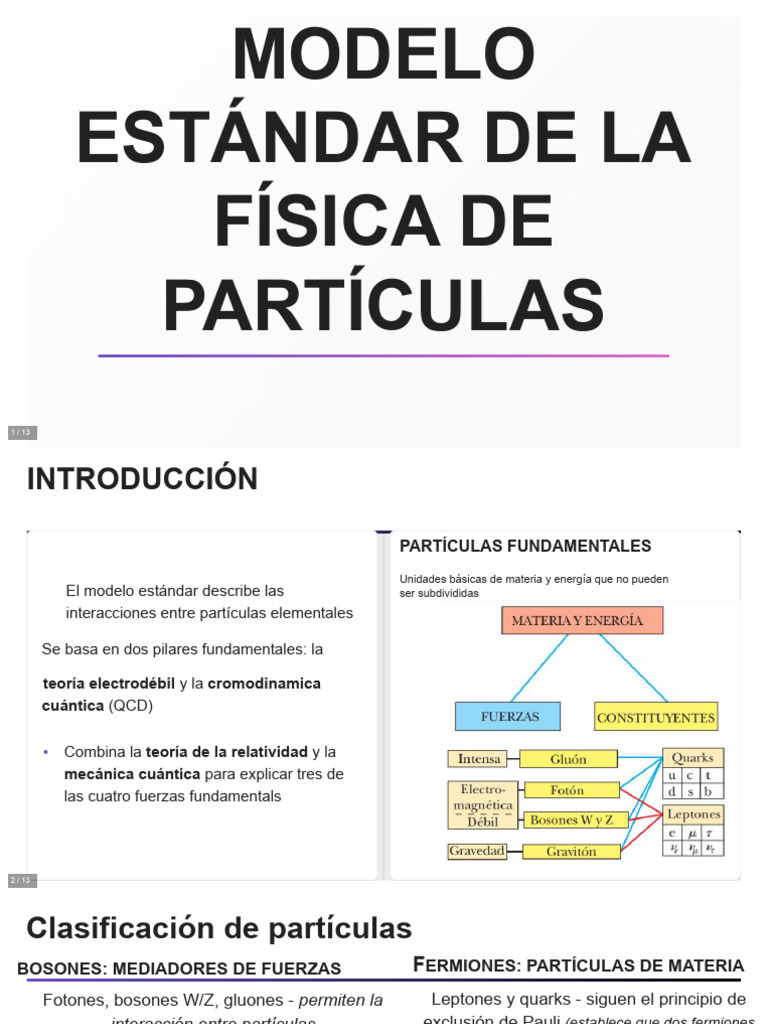 Modelo Estandar Fisica Particulas | PDF | Partículas fisicas | Boson