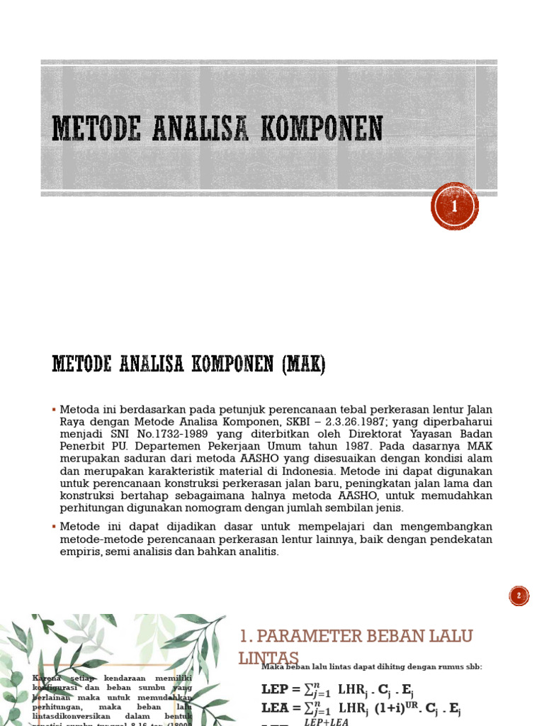Metode Analisa Komponen | PDF