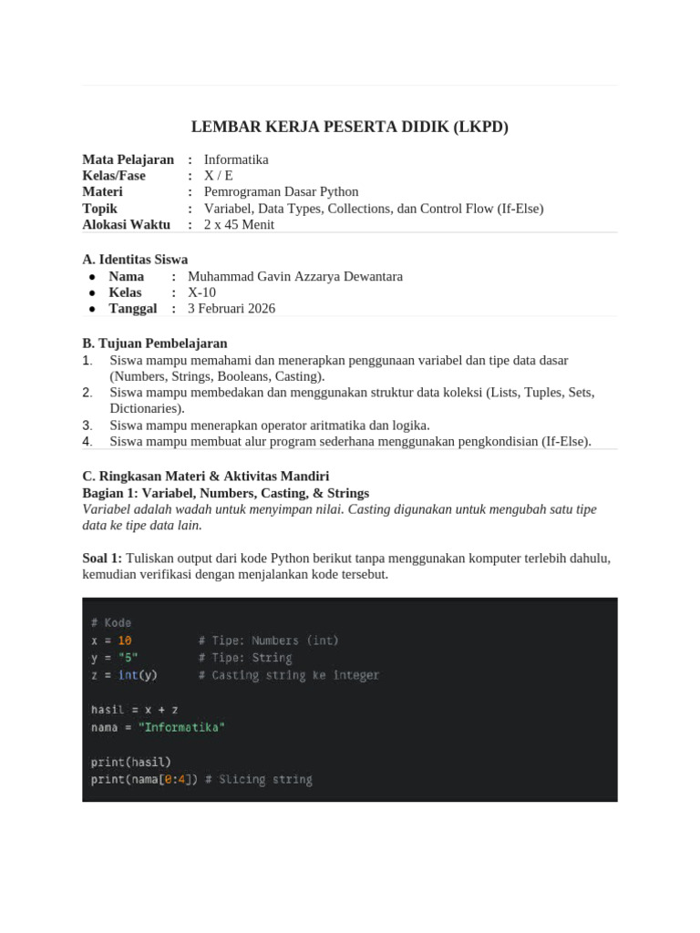 Latihan Coding 5 | PDF