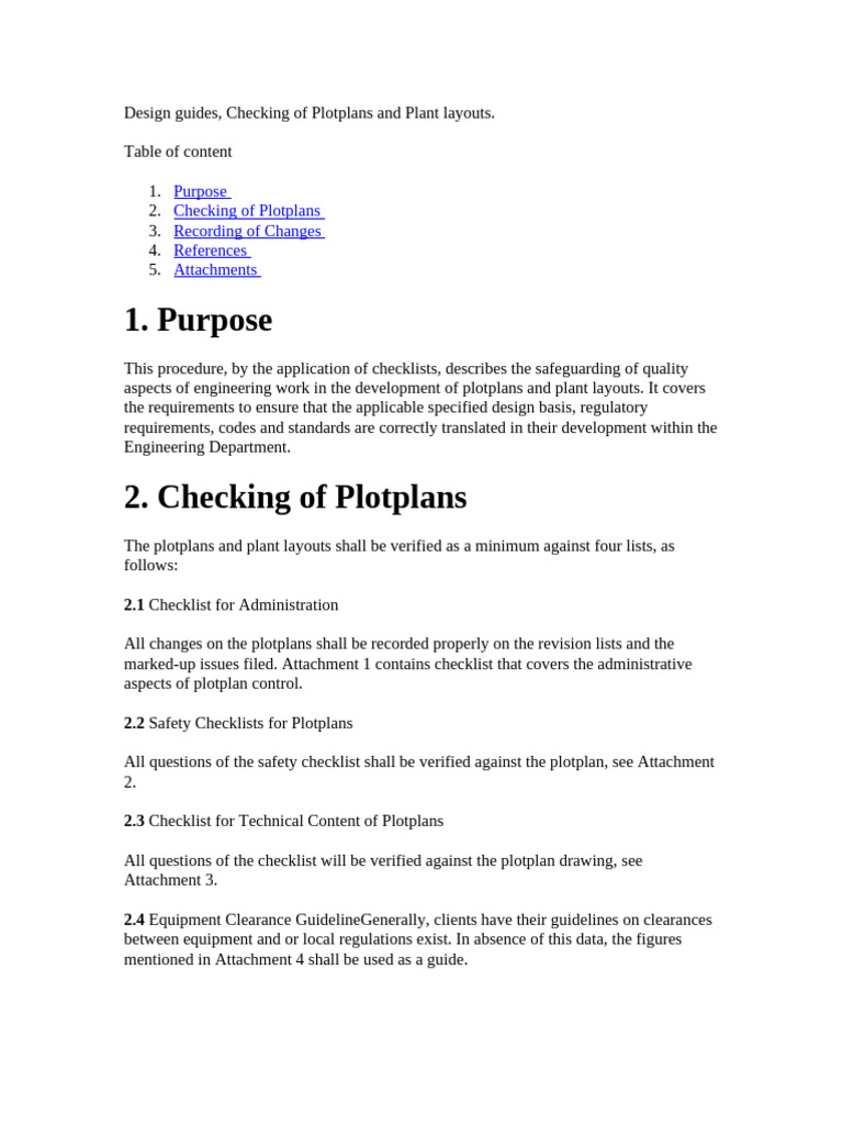 Design Guides Checking Plot Plans & Plant Layout | PDF | Sanitary Sewer ...