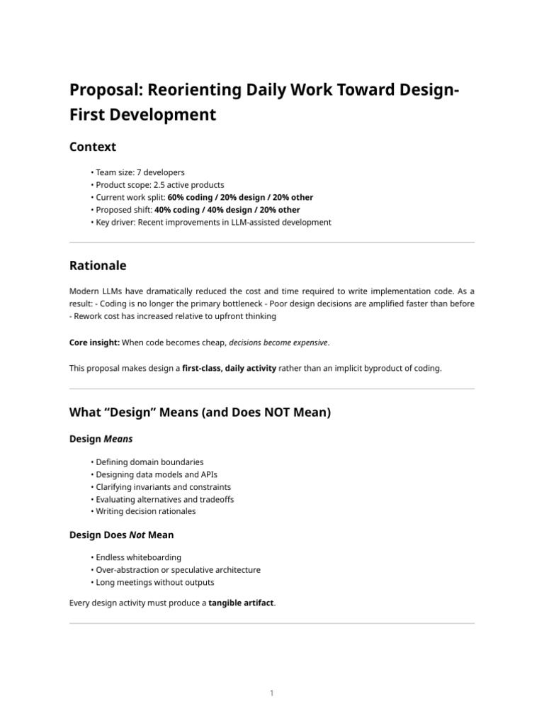 Llm-Driven Development Reorientation Proposal | PDF | Data Model | Design