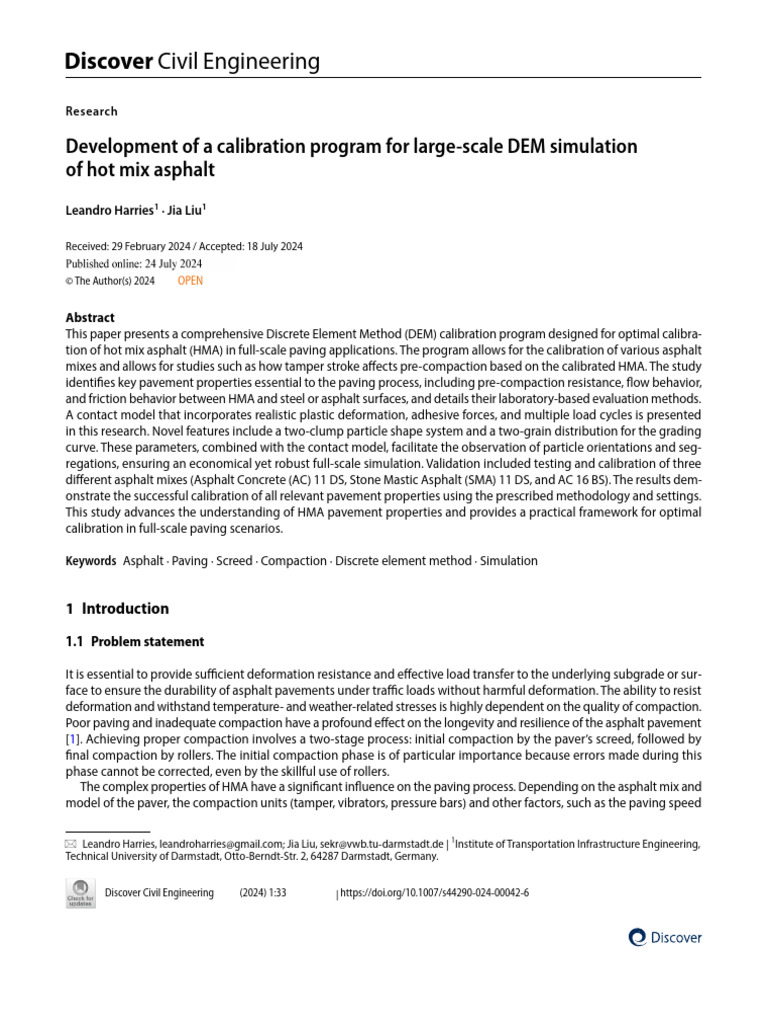 Discover Civil Engineering: Development of A Calibration Program For ...