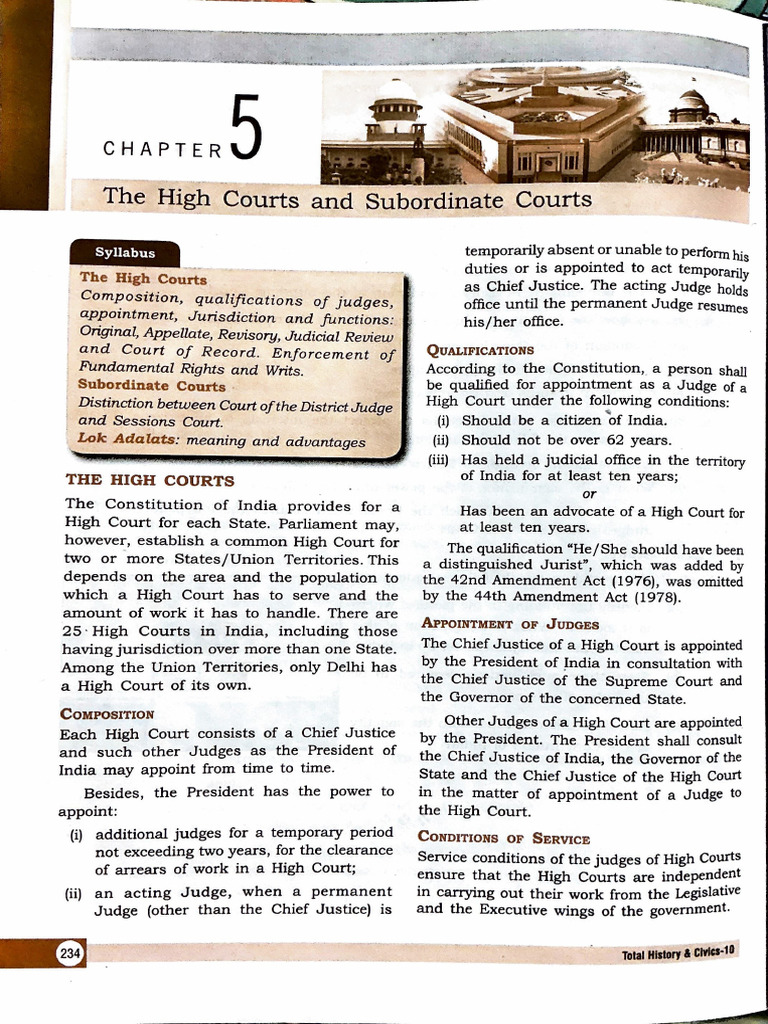 The High Courts and Subordinate Courts | PDF