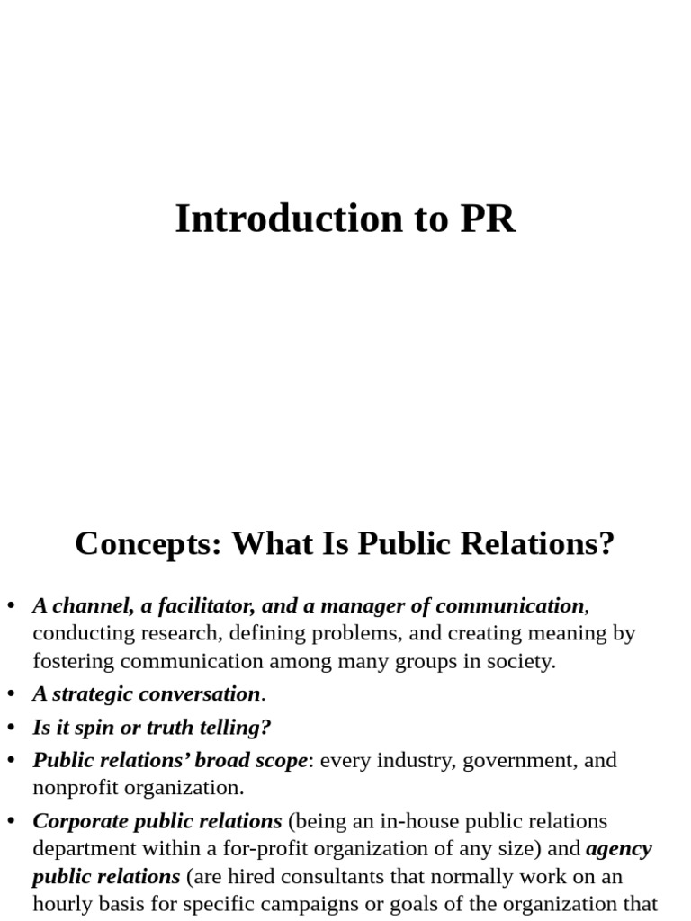 Public Relation - PDF Version 1 | PDF | Public Relations | Marketing